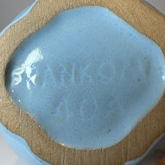 Vintage Robin Egg Blue Small Pitcher and Basin Frankoma 30A and B Art Pottery - Picture 4 of 8